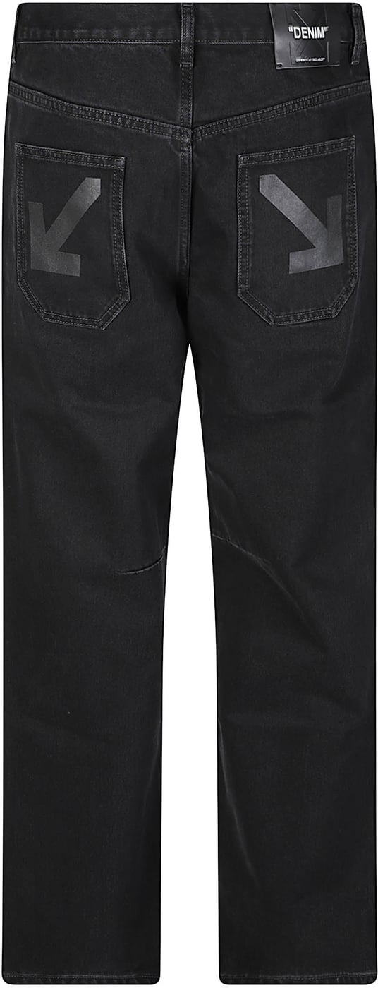 Half Arrow Relax Tapered Jeans Black