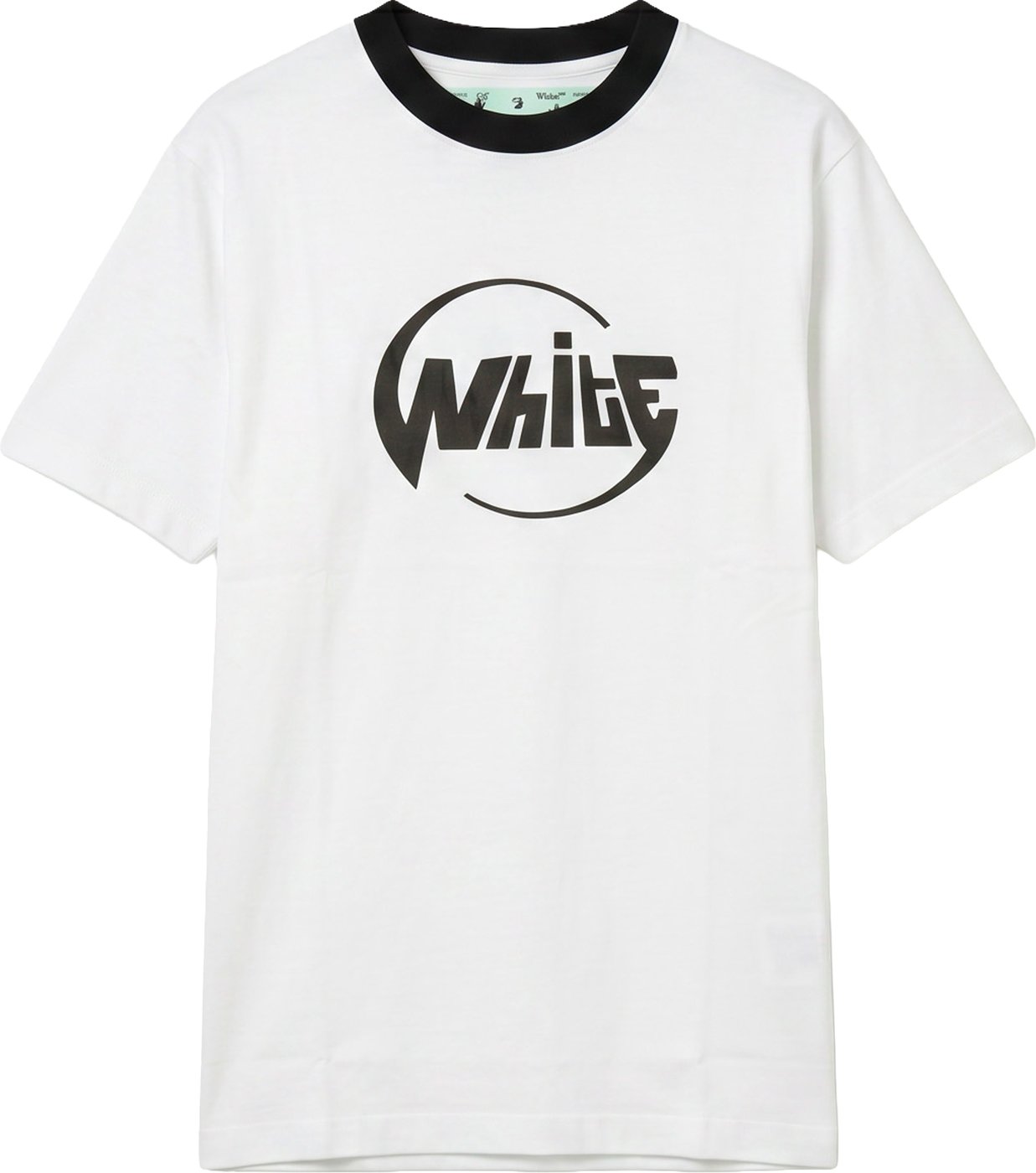 White T-shirt with stylized black logo