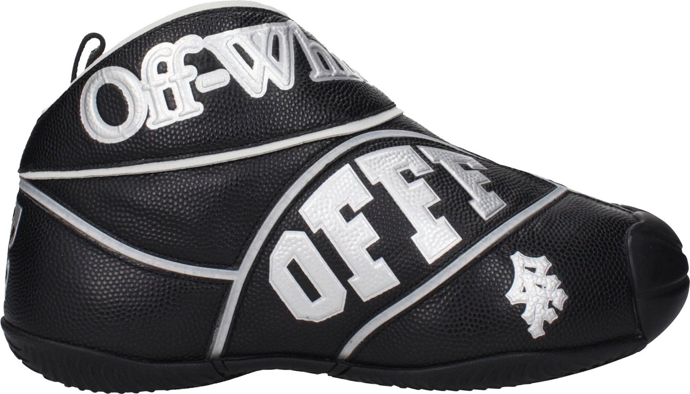 Off-White Black Leather High Top Sneakers