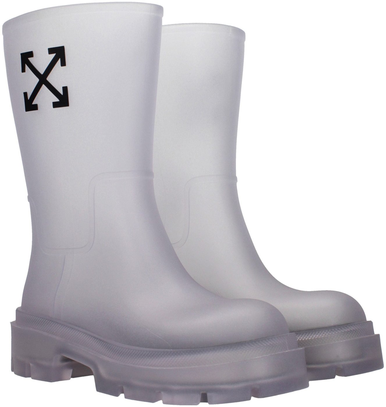 Off-White Transparent Pvc Ankle Boots