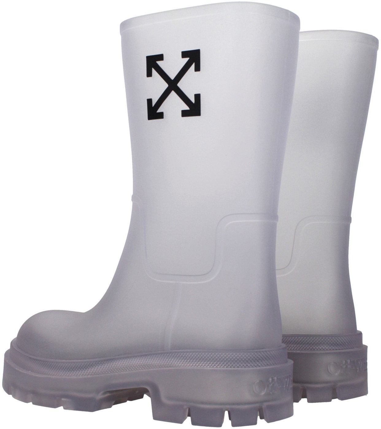 Off-White Transparent Pvc Ankle Boots