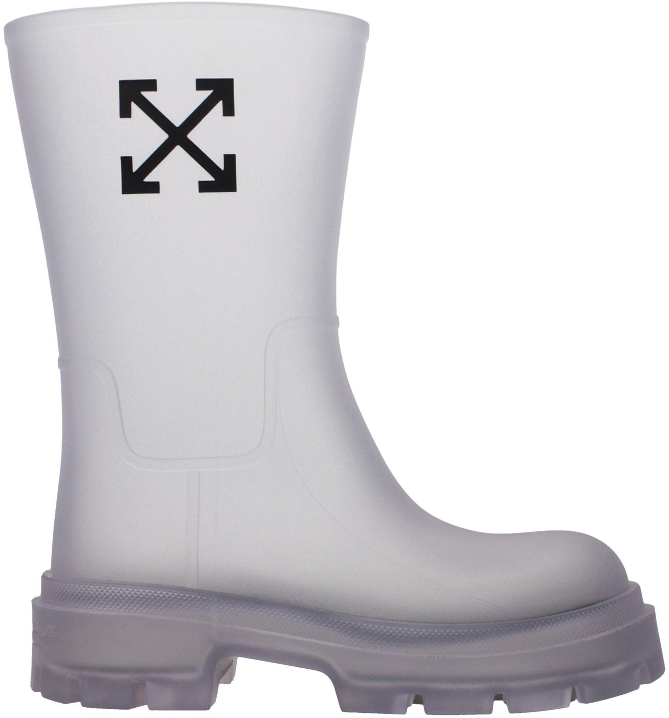 Off-White Transparent Pvc Ankle Boots