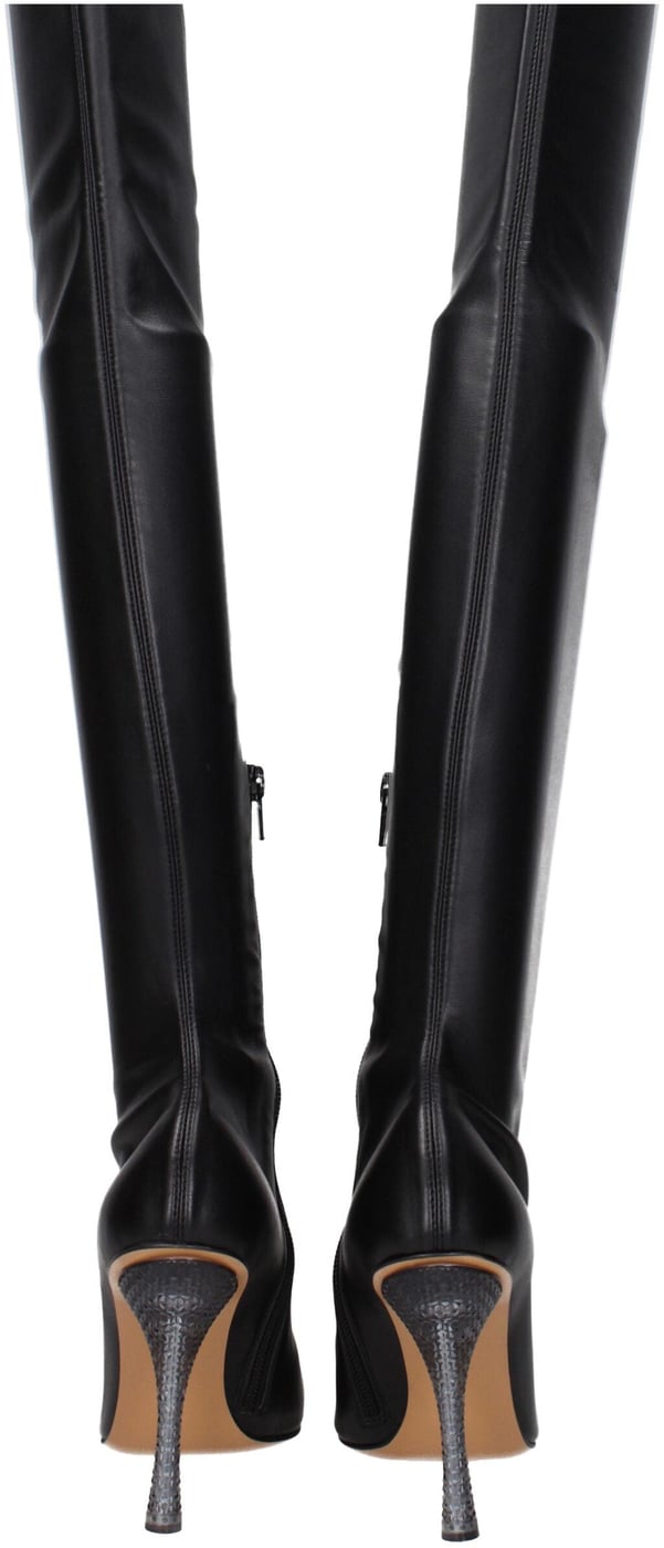 Off-White Black Leather Over The Knee