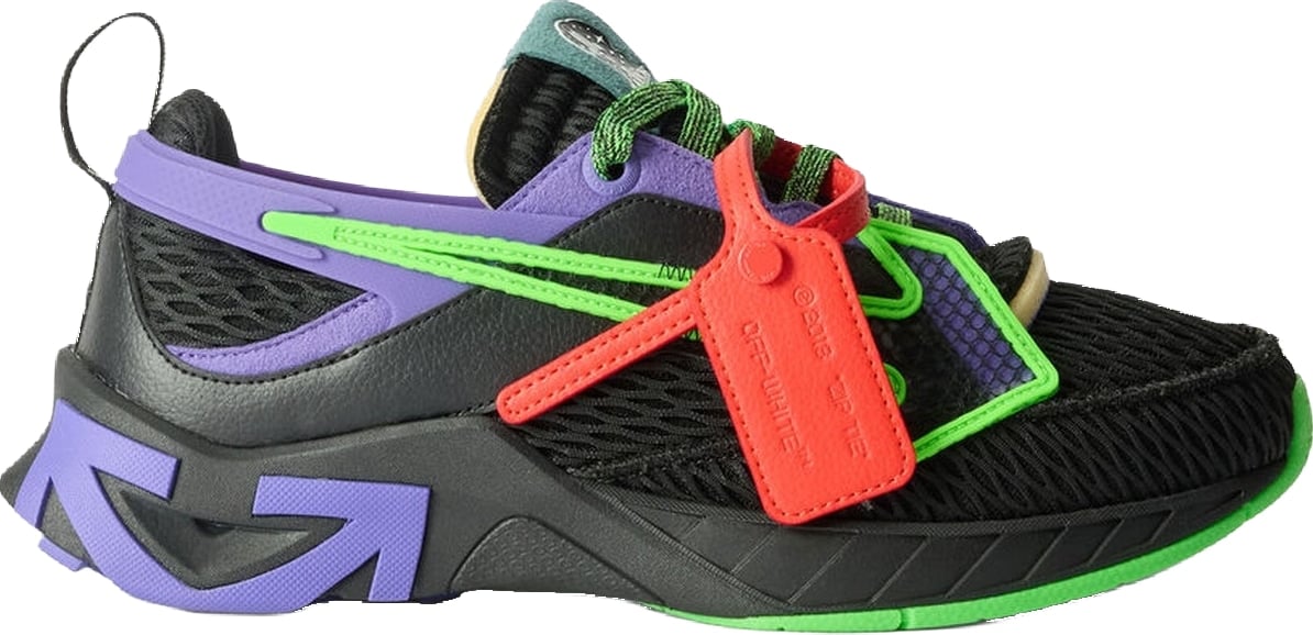 Heren Space Memo sneaker zwart met paars