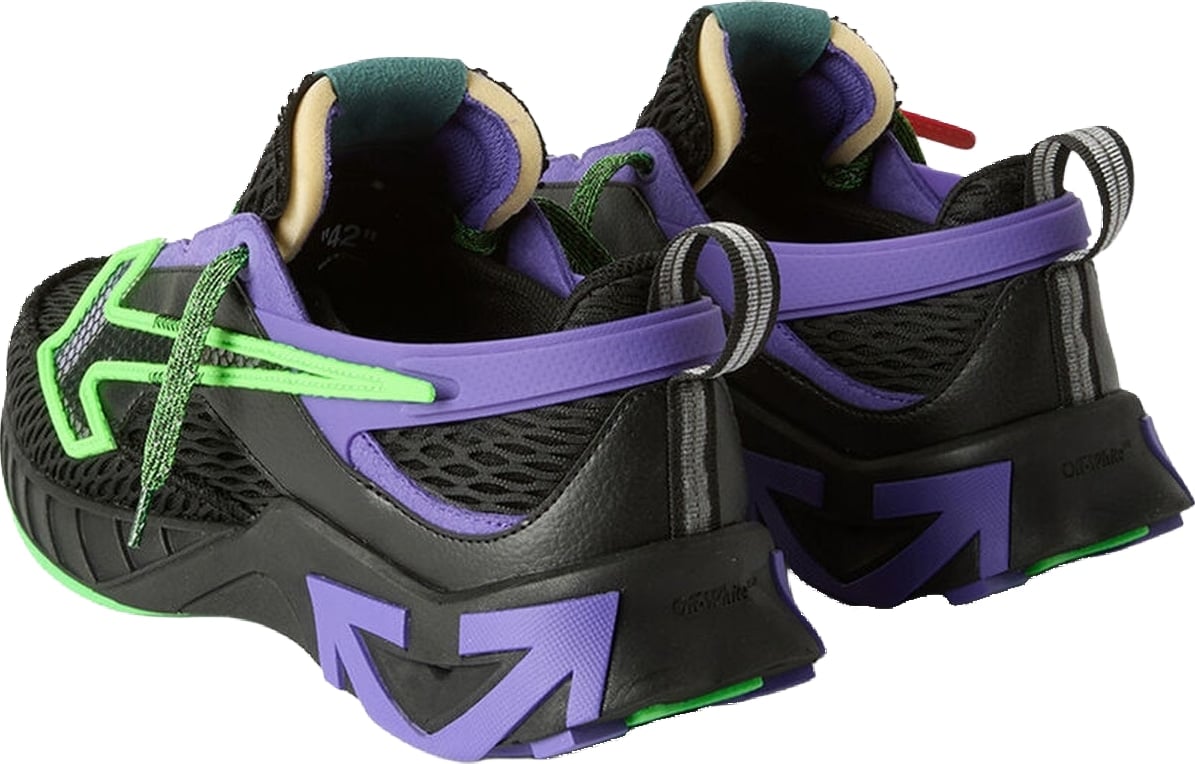 Heren Space Memo sneaker zwart met paars
