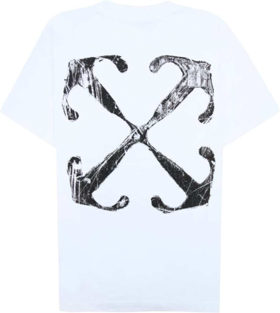 Off-White Scratch Arrow Slim Men's T-Shirt White Black