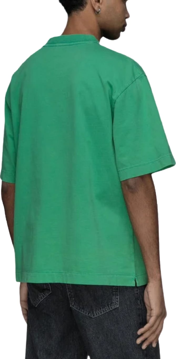 Off-White Logo-Print Men's T-Shirt Green White