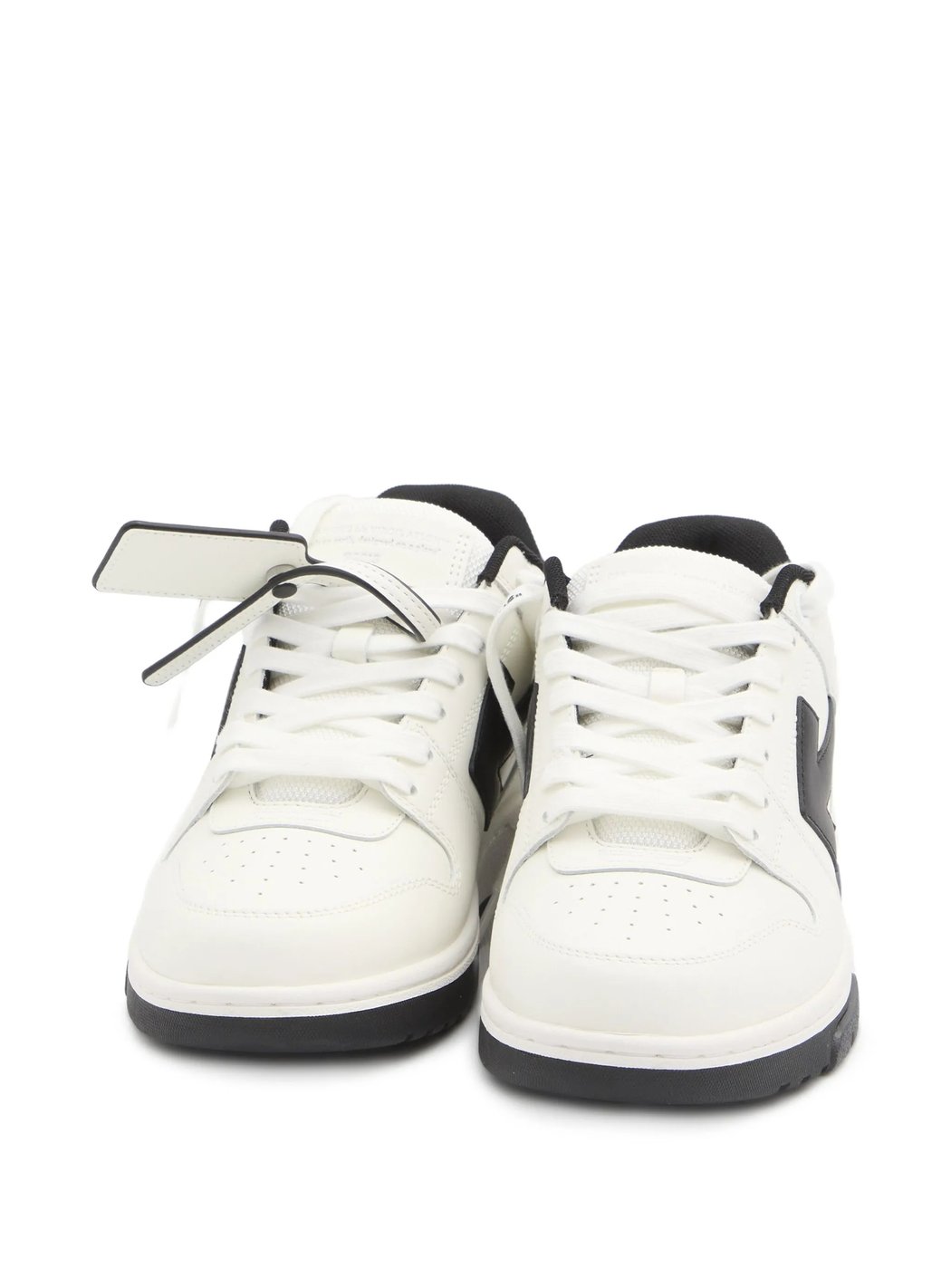Calf Leather Low-Top Sneakers With Contrasting Arrow Motifs