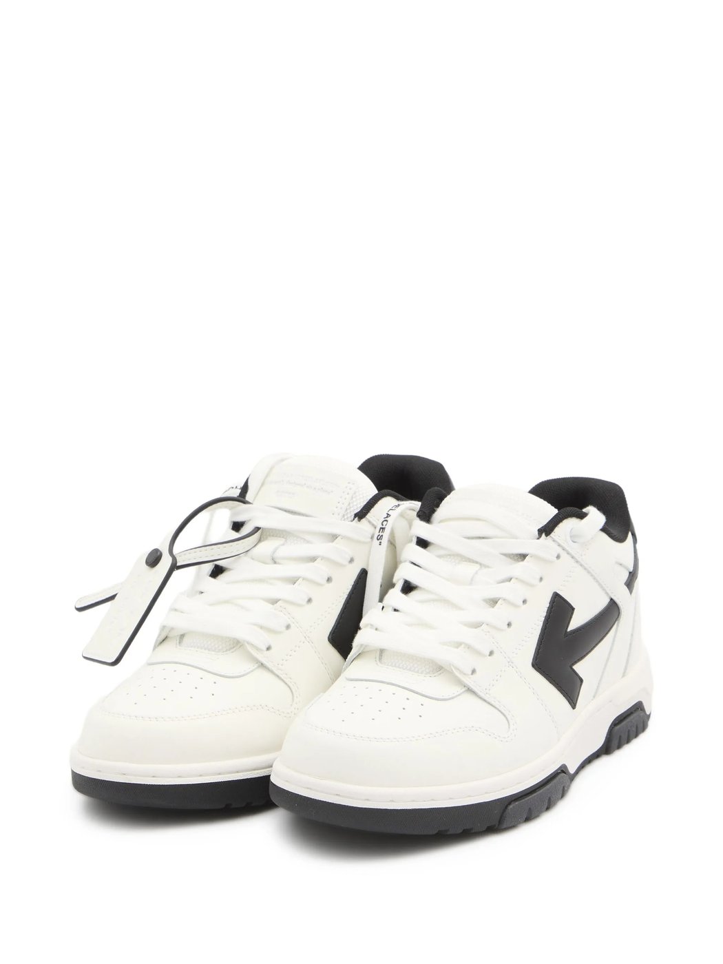 Calf Leather Low-Top Sneakers With Contrasting Arrow Motifs