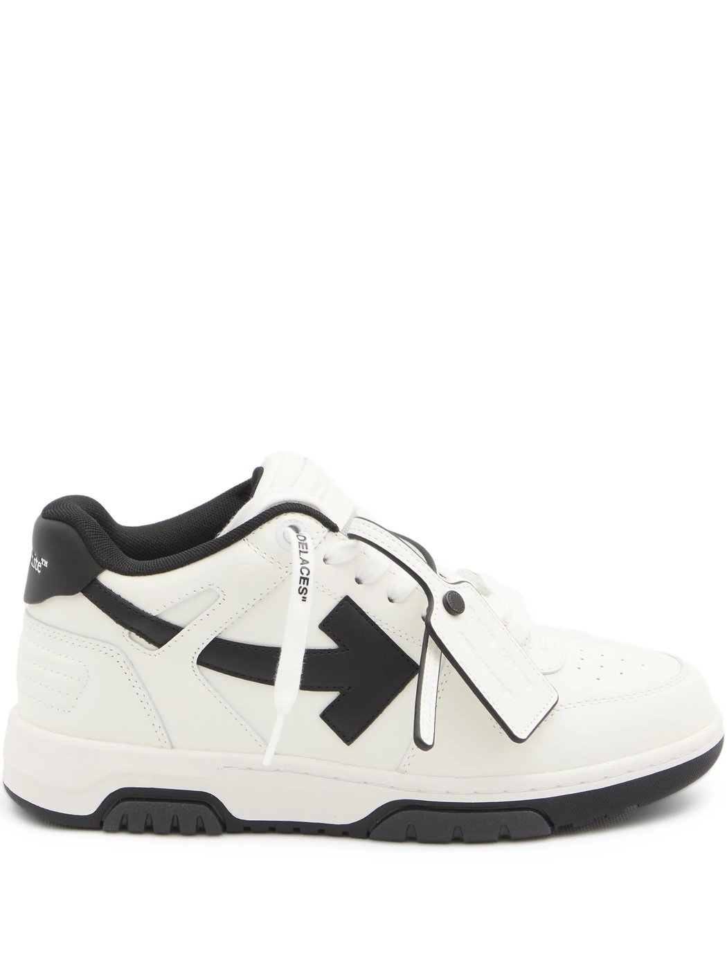 Calf Leather Low-Top Sneakers With Contrasting Arrow Motifs