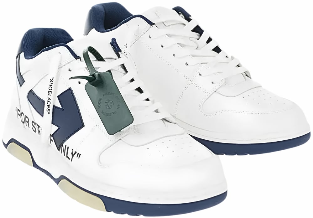 Off-White Out Of Office Men Low Tops For Staff Only White Blue
