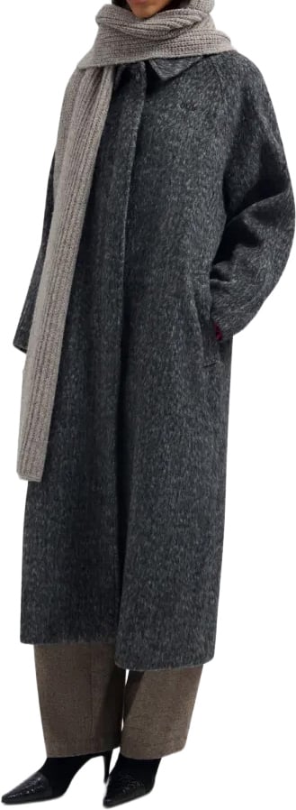 wool hooded scarf chochlate chip