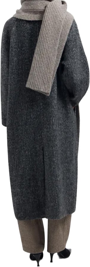 wool hooded scarf chochlate chip