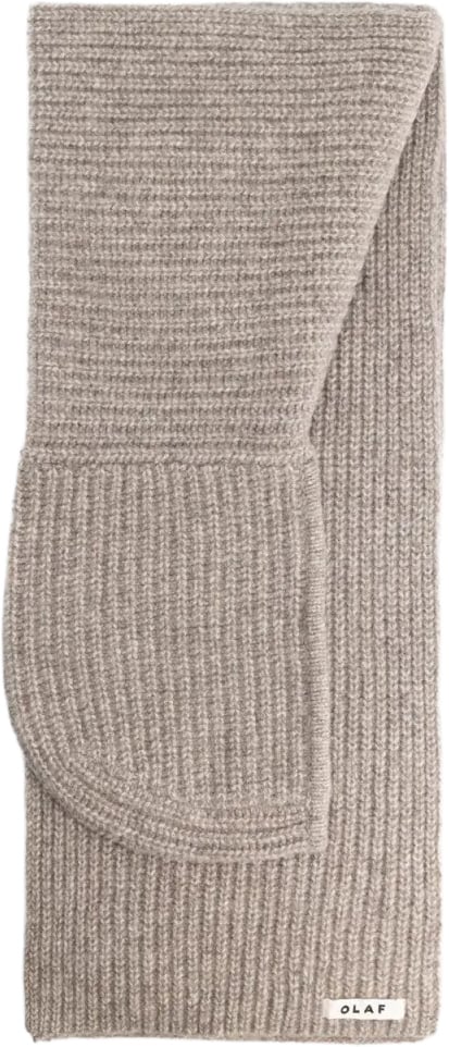 wool hooded scarf chochlate chip