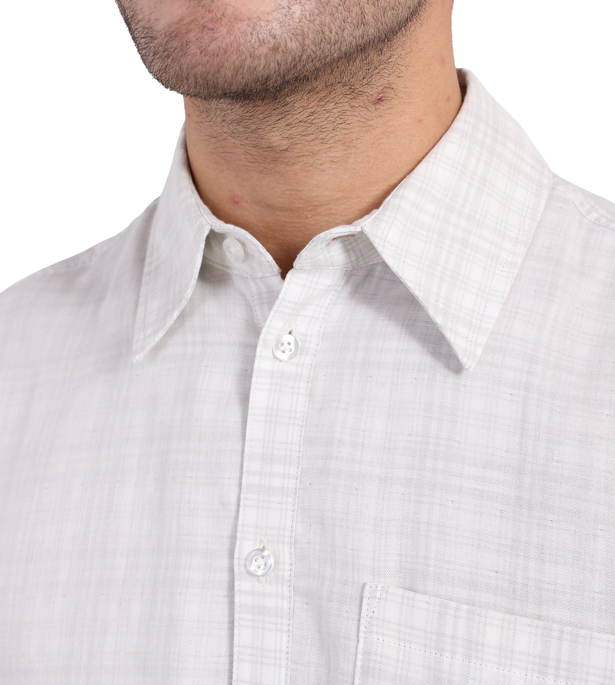 shirt check off white