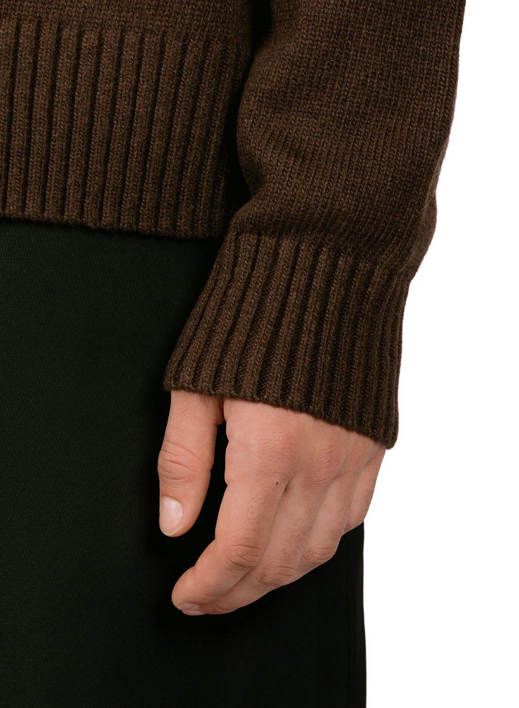 essential knitted crewneck chocolat