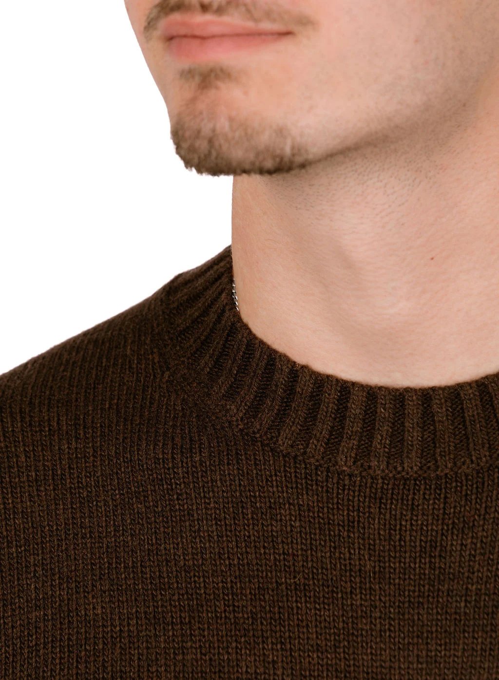 essential knitted crewneck chocolat