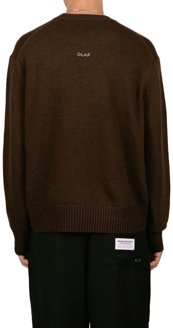 essential knitted crewneck chocolat