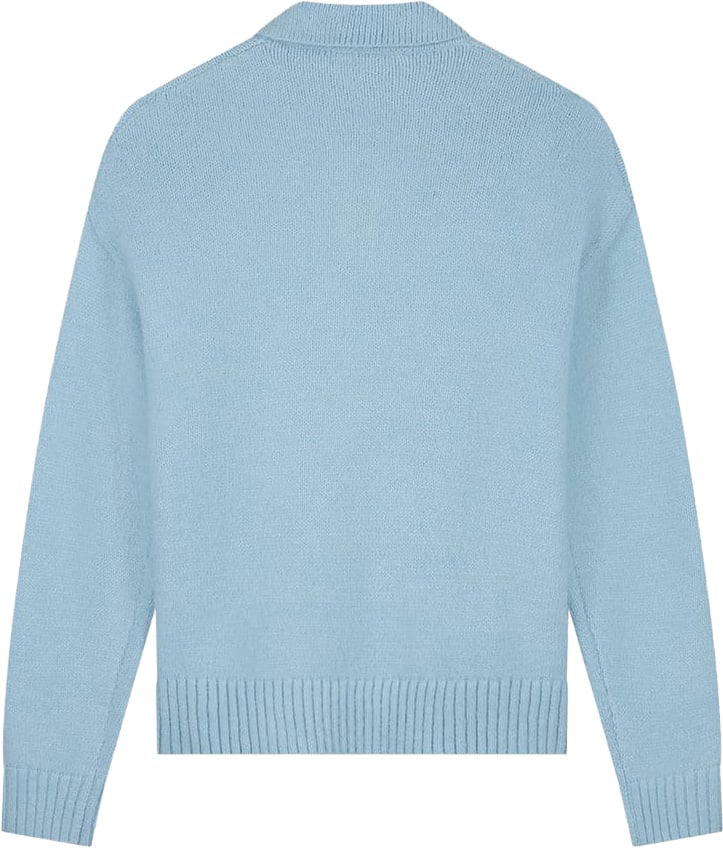 polo wol licht blauw