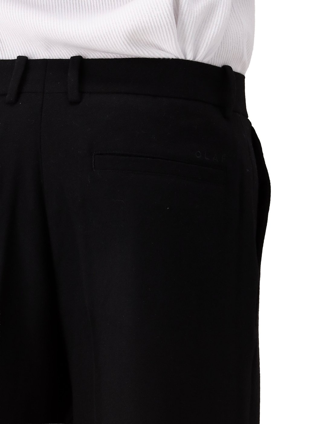 Olaf Pantalon Zwart Wool Barrel