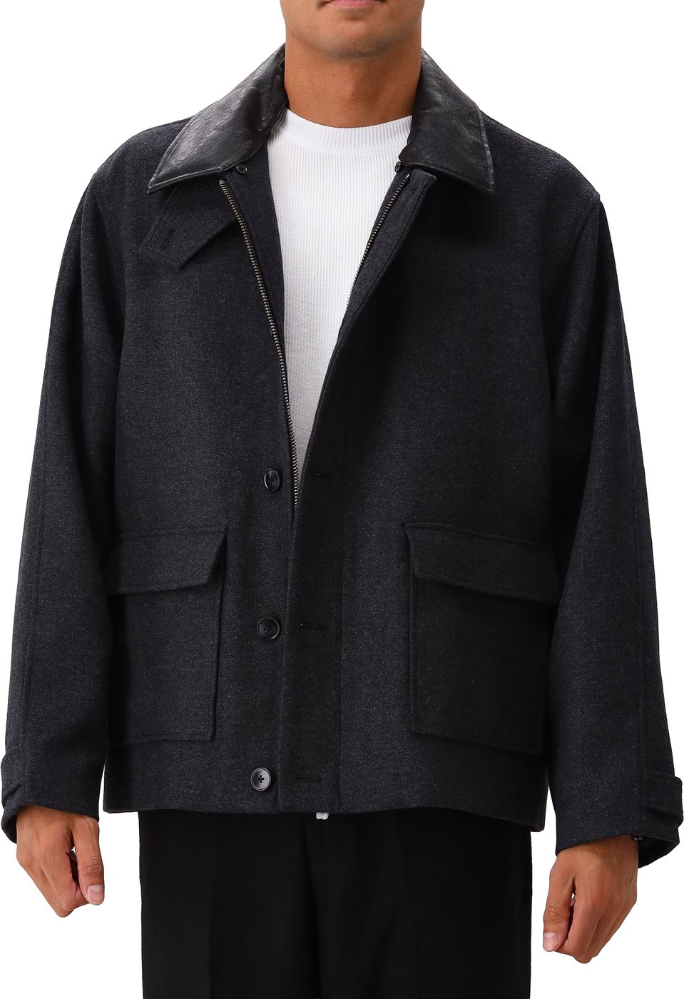 Olaf Jas Grijs Wool Workwear