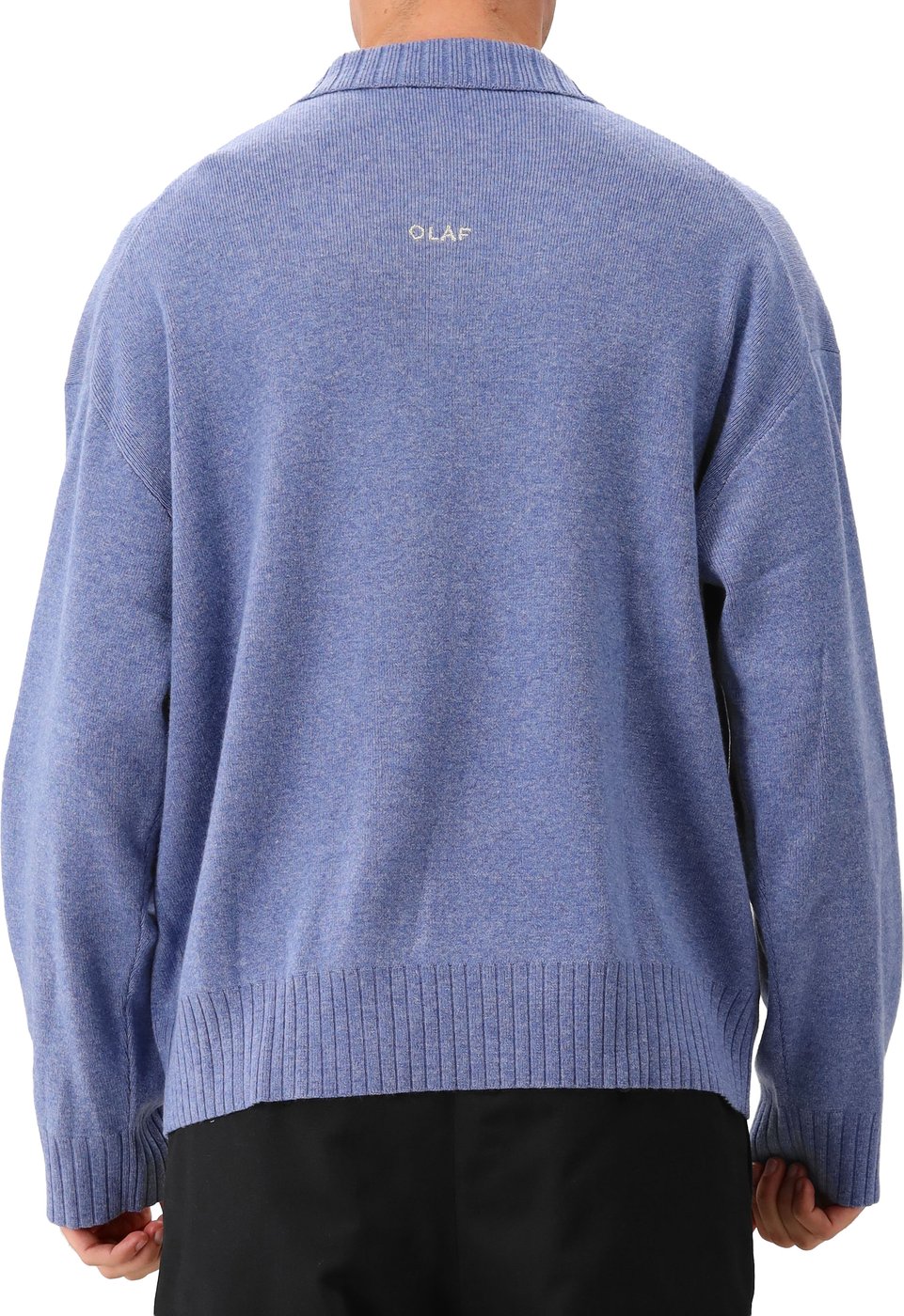 Olaf Gebreide Trui Blauw Essential Knitted