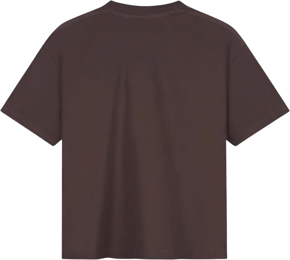 retro logo boxy tee chocolate plum