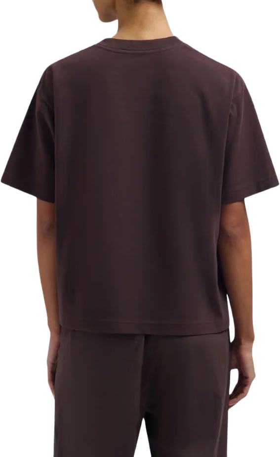 retro logo boxy tee chocolate plum