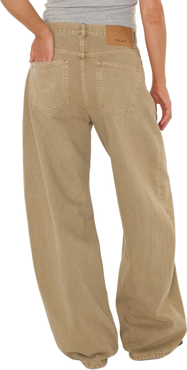 jeans camel barrel leg