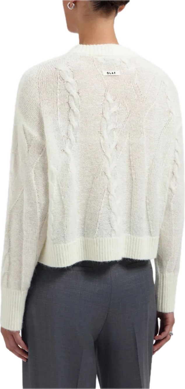 cable knitted crewneck