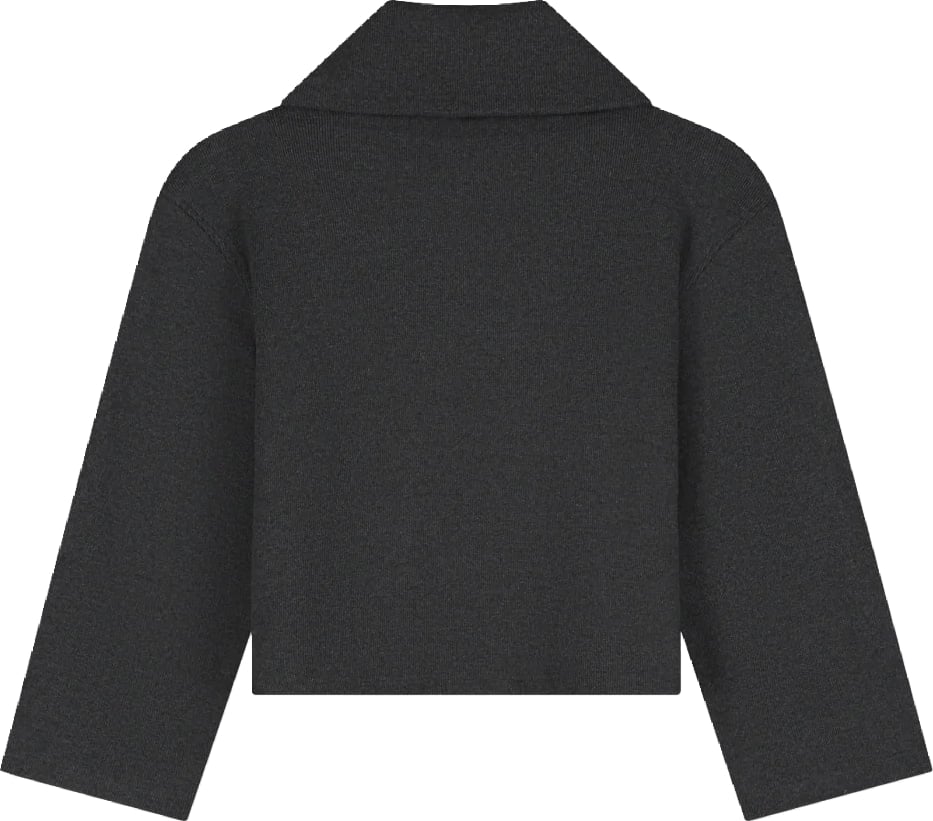 Olaf - Half zip rib sweat - W270200 - Charcoal