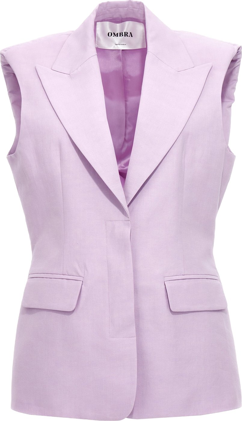 OMBRA MILANO Purple Cotton Blazer