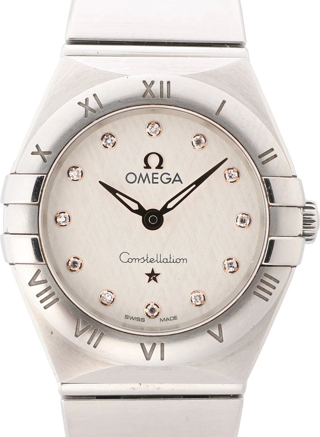 Omega Constellation 131.10.25.60.52.001 93141292 SS SS QZ Watch with White Dial