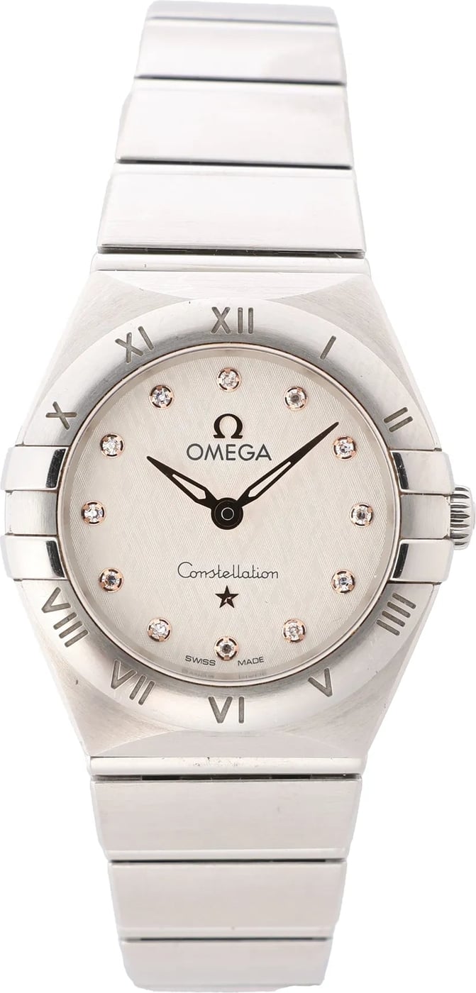 Omega Constellation 131.10.25.60.52.001 93141292 SS SS QZ Watch with White Dial