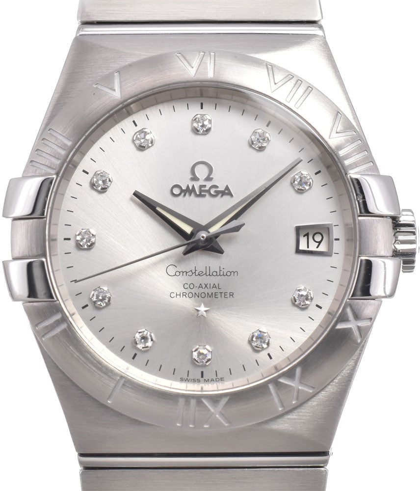 Omega Constellation Co-Axial Chronometer Automatic Stainless Steel with Diamond Markers 35