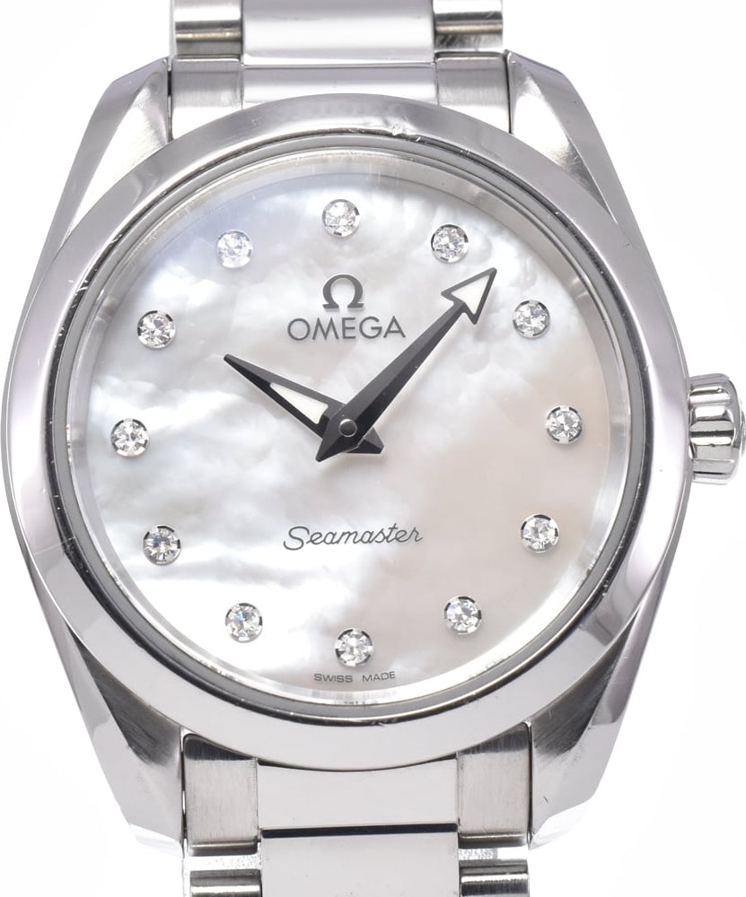Omega Seamaster Aqua Terra 150M Quartz Stainless Steel with Diamond Markers and Mother of Pearl 28
