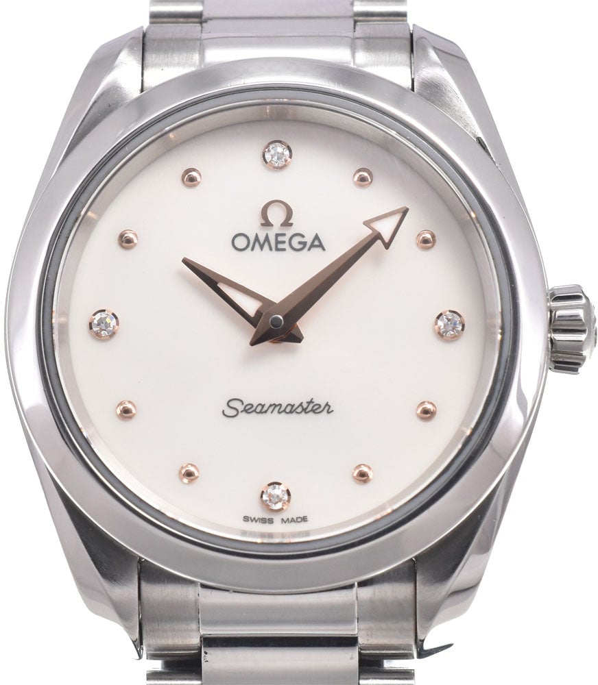 Omega Seamaster Aqua Terra 150M Quartz Stainless Steel with Diamond Markers and Mother of Pearl 28