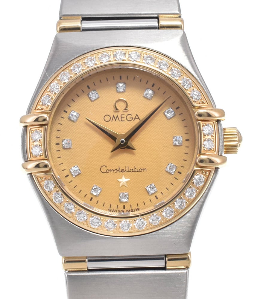 Omega Constellation Quartz Stainless Steel with Diamond Bezel and Markers 22