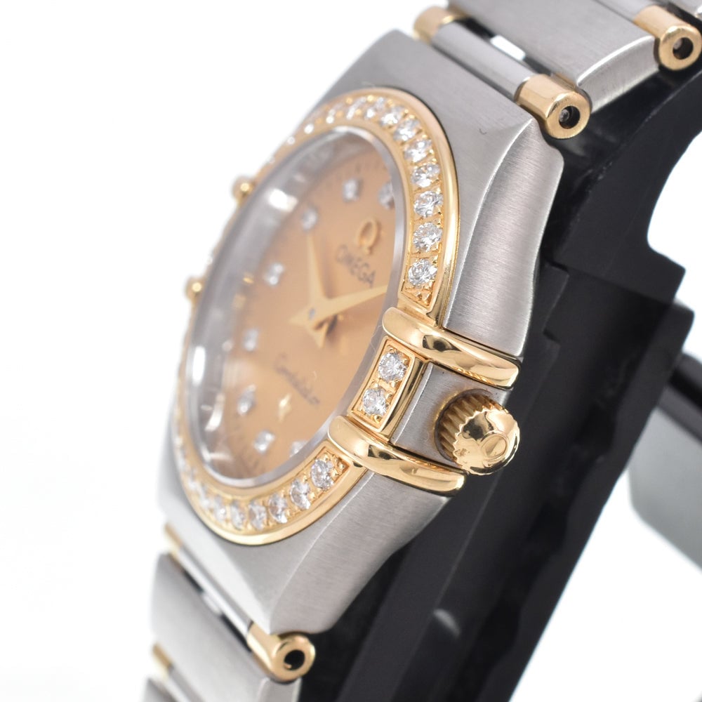 Omega Constellation Quartz Stainless Steel with Diamond Bezel and Markers 22