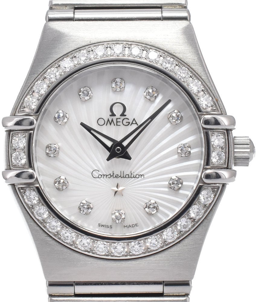Omega Constellation Quartz Stainless Steel with Diamond Bezel and Markers 22