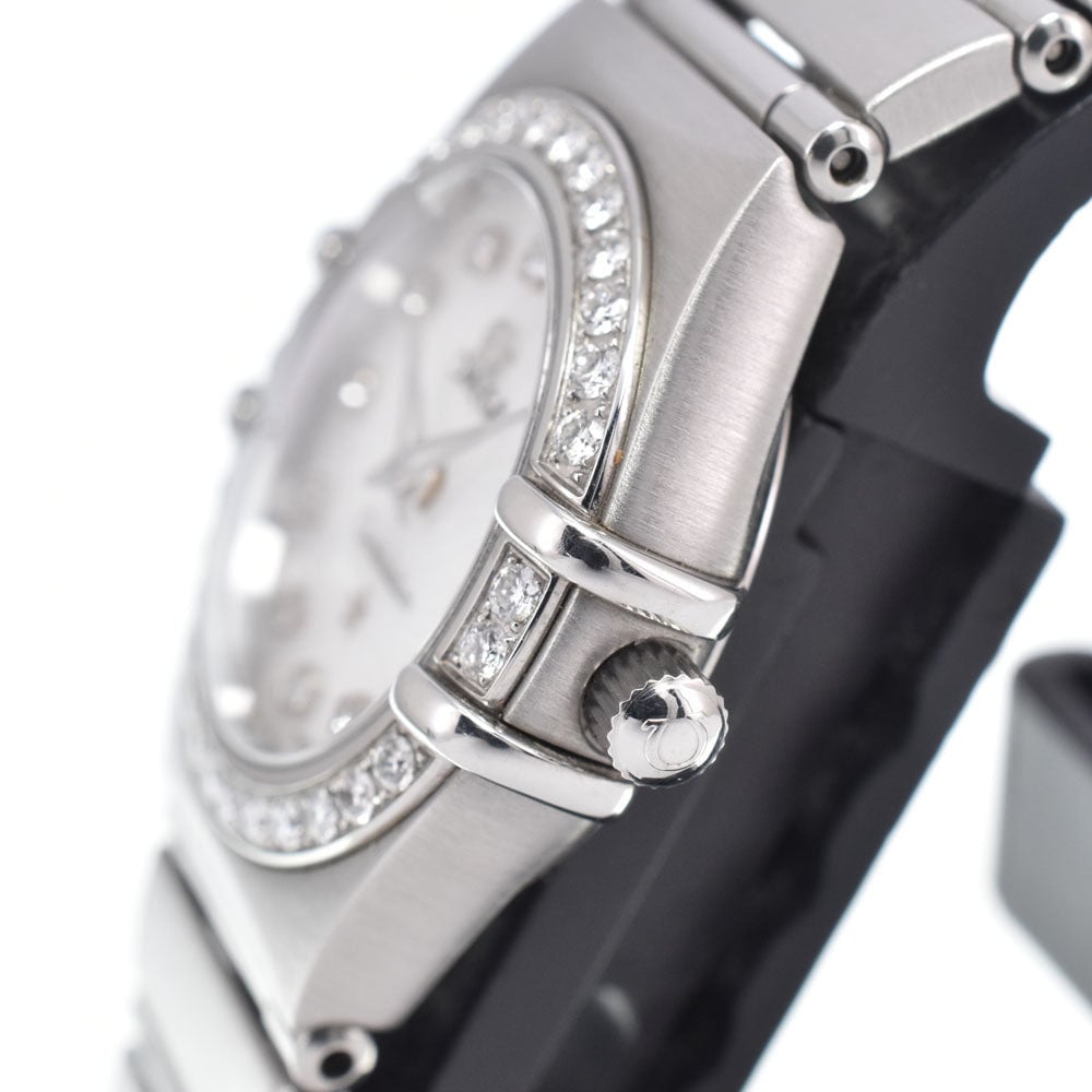Omega Constellation Quartz Stainless Steel with Diamond Bezel and Markers 22