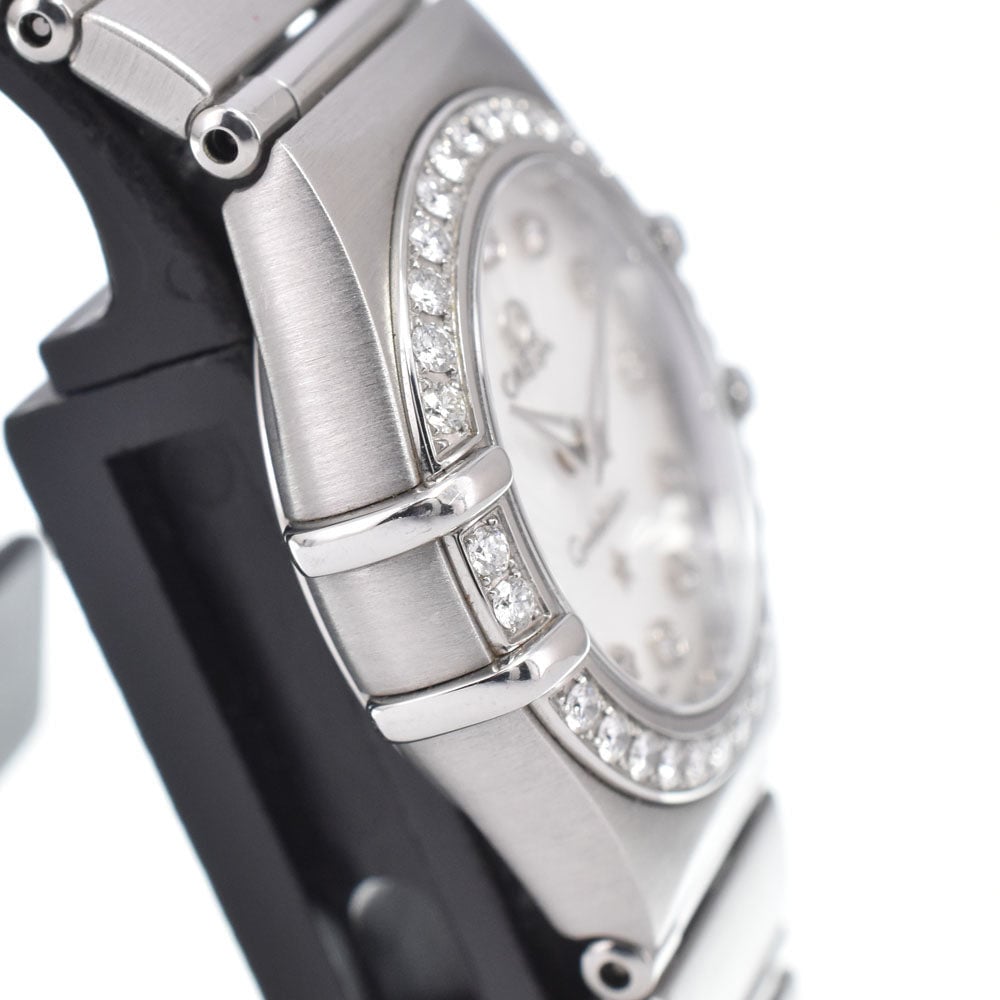 Omega Constellation Quartz Stainless Steel with Diamond Bezel and Markers 22