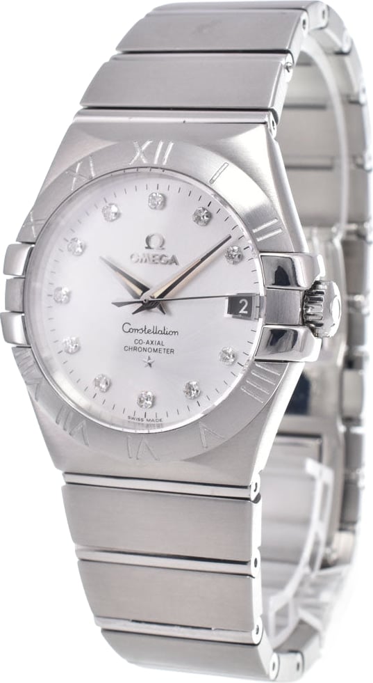 Omega Constellation Co-Axial Chronometer Automatic Stainless Steel with Diamond Markers 35