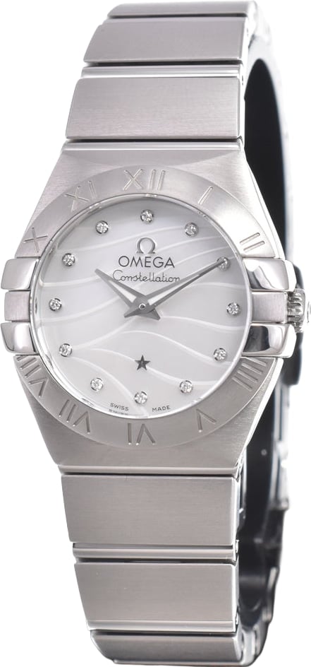 Omega Constellation Quartz Stainless Steel with Diamond Markers and Mother of Pearl 24