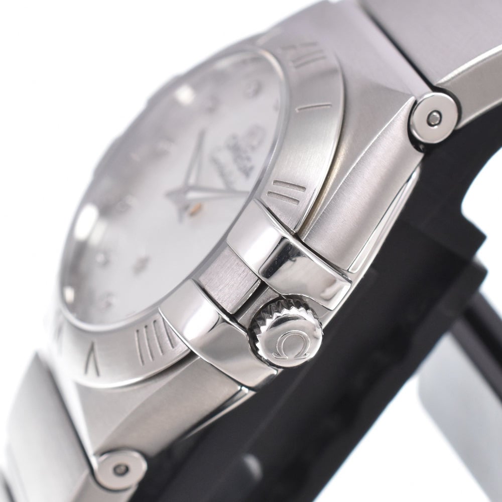 Omega Constellation Quartz Stainless Steel with Diamond Markers and Mother of Pearl 24