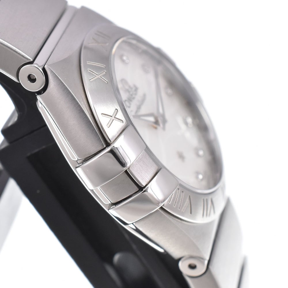 Omega Constellation Quartz Stainless Steel with Diamond Markers and Mother of Pearl 24