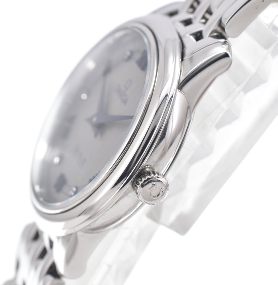 Omega De Ville Prestige Quartz Stainless Steel and Rose Gold with Diamond Markers 27