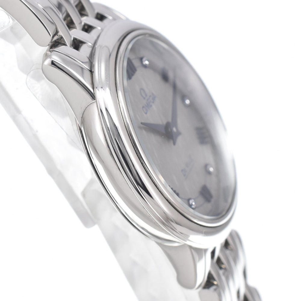Omega De Ville Prestige Quartz Stainless Steel and Rose Gold with Diamond Markers 27