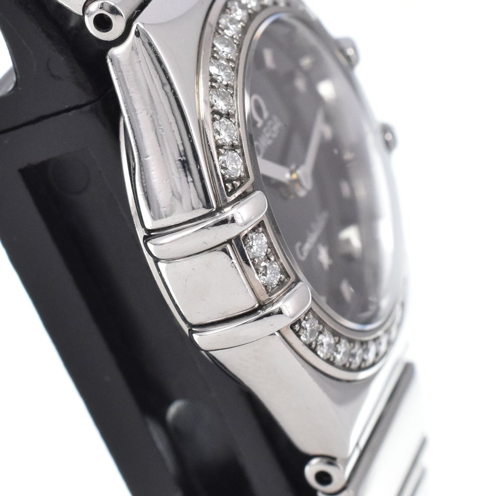 Omega Constellation Quartz Stainless Steel with Diamond Bezel and Markers 22