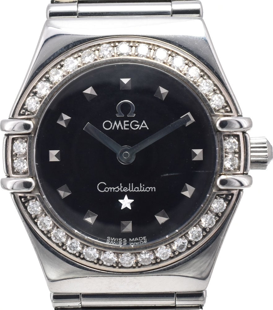 Omega Constellation Quartz Stainless Steel with Diamond Bezel and Markers 22